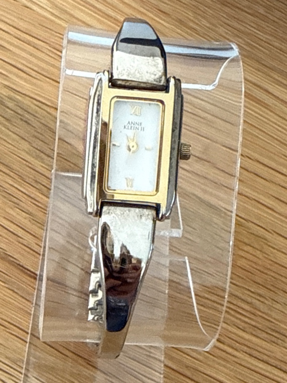 Anne Klein II Bracelet Style Quartz Watch Two Tone Silver Gold Dainty Runs well